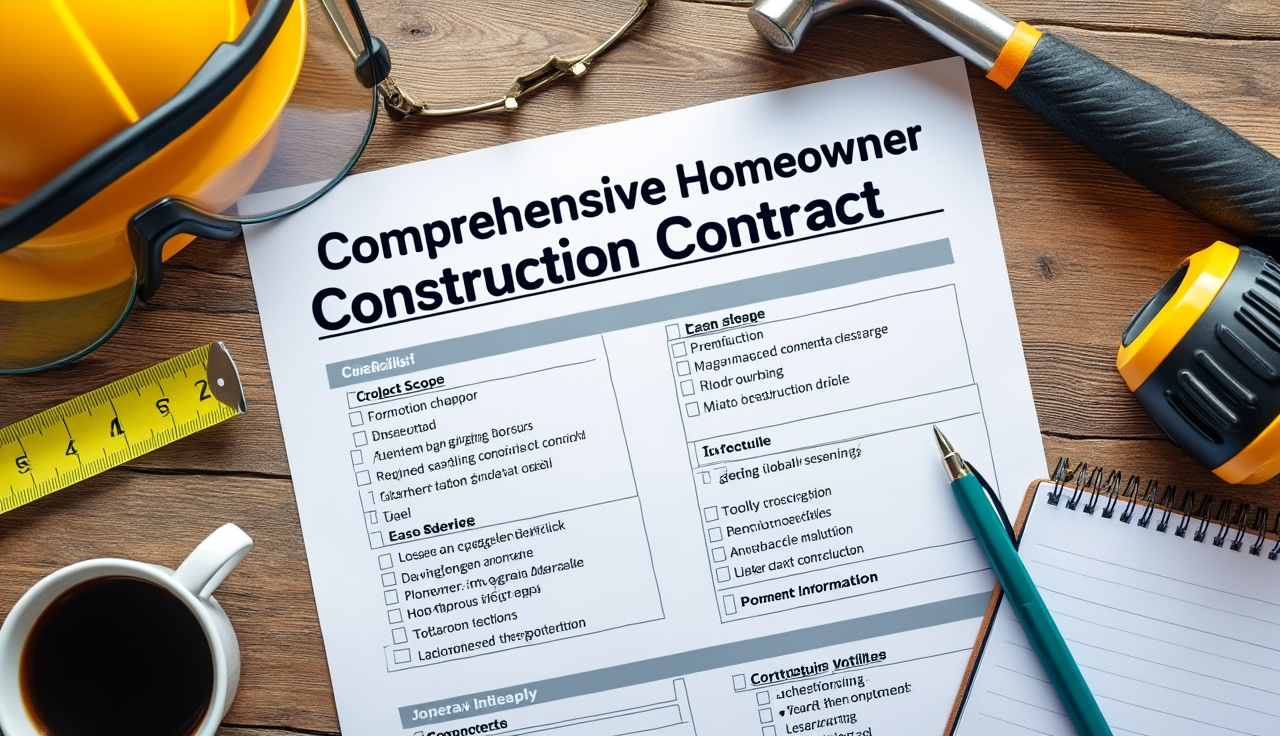 Comprehensive Homeowner Construction Contract Checklist